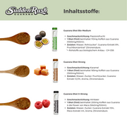 <strong> SuddenRush Guarana </strong><br>The Refill, Medium <br>Passionsfrucht<br> (100, 250 oder 500 Ampullen á 11 ml) - SuddenRush Shop - The Natural Energy Shot